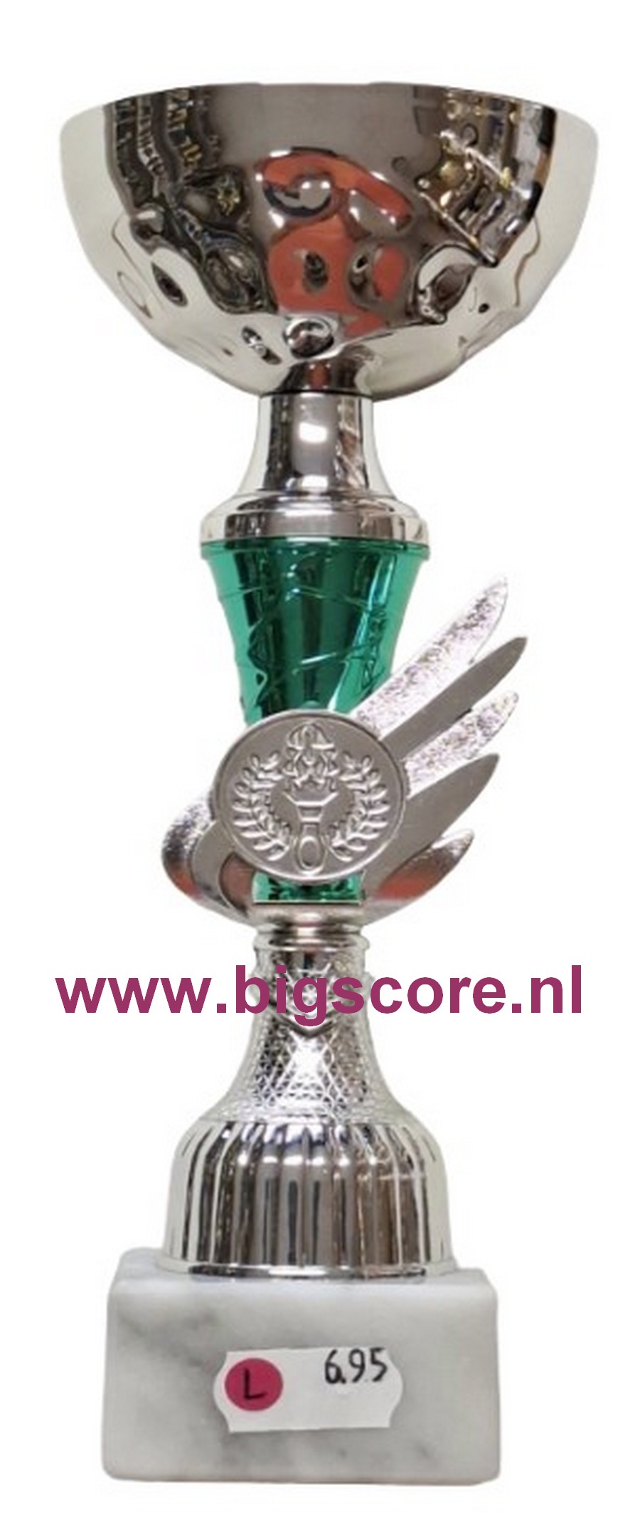AUB 334 Beker Groen-Zilver LAATSTE OP=OP!!